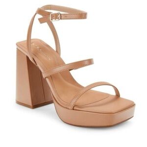 BCBGeneration Women's Galana Platform Heeled Sandals in Tan - NWT